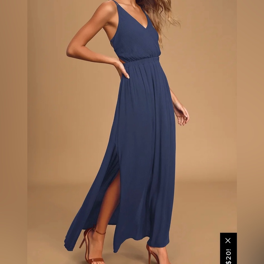 Blue/Gray Maxi Dress.